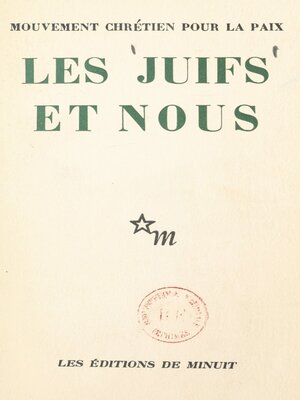 cover image of Les juifs et nous